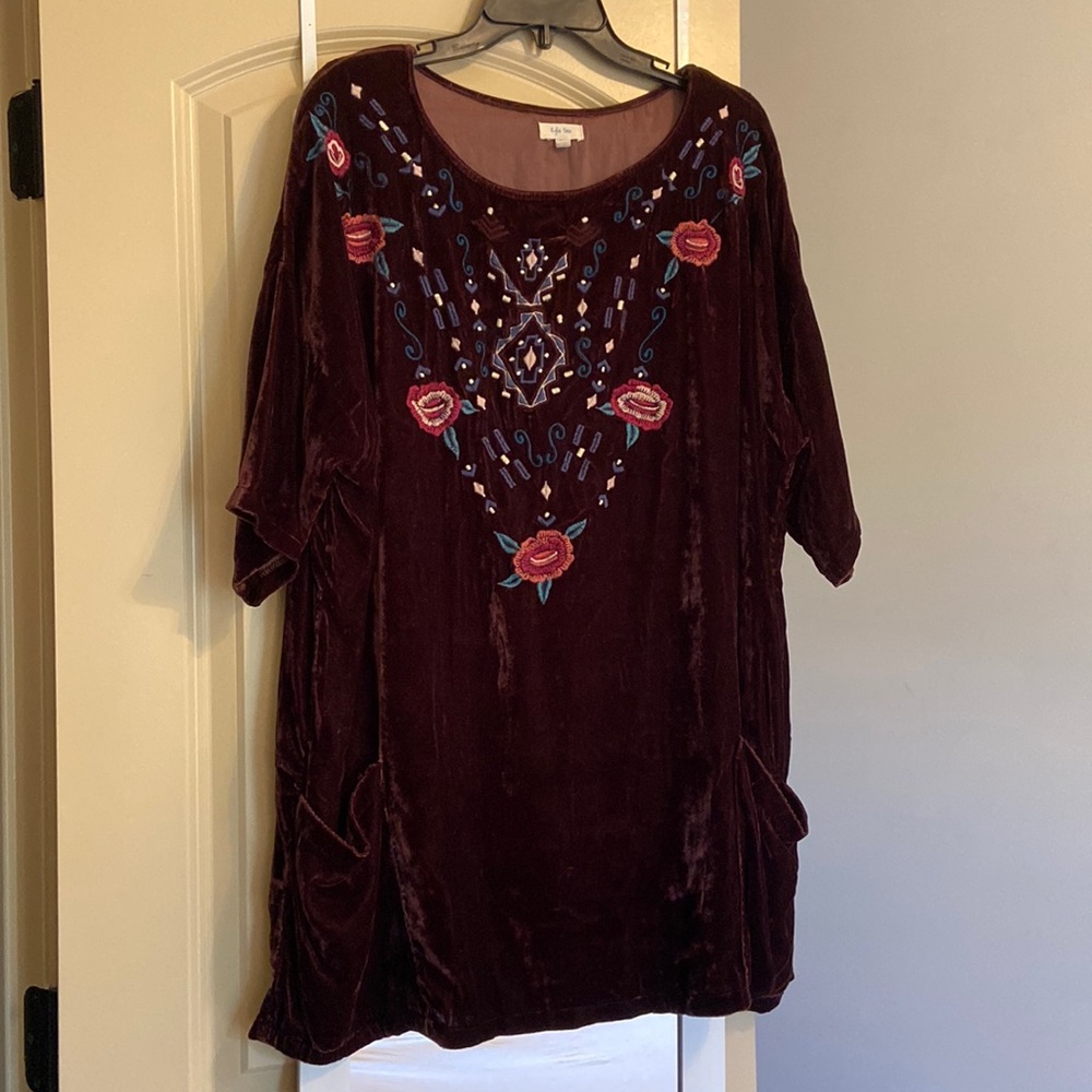 Velvet babydoll dress